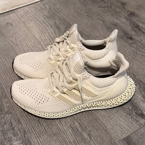 Adidas (Ultra 4D) Beige Athletic Sneakers